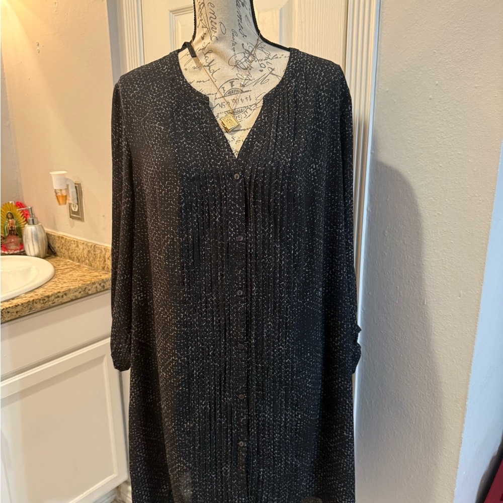 H&M Black Tunic with Silver Fleck Detail